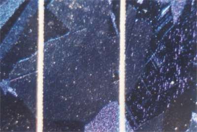 polykristalline Solarzelle - mittlerer Energieaufwand und mittlerer Wirkungsgrad 